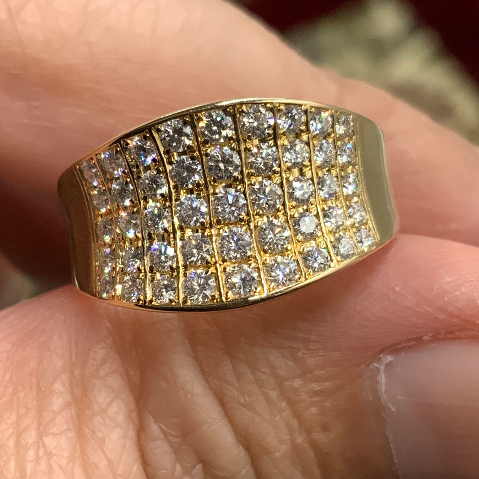 K18 ダイヤモンド リング 7.1g 約11.5号 0.68ct - メルカリ