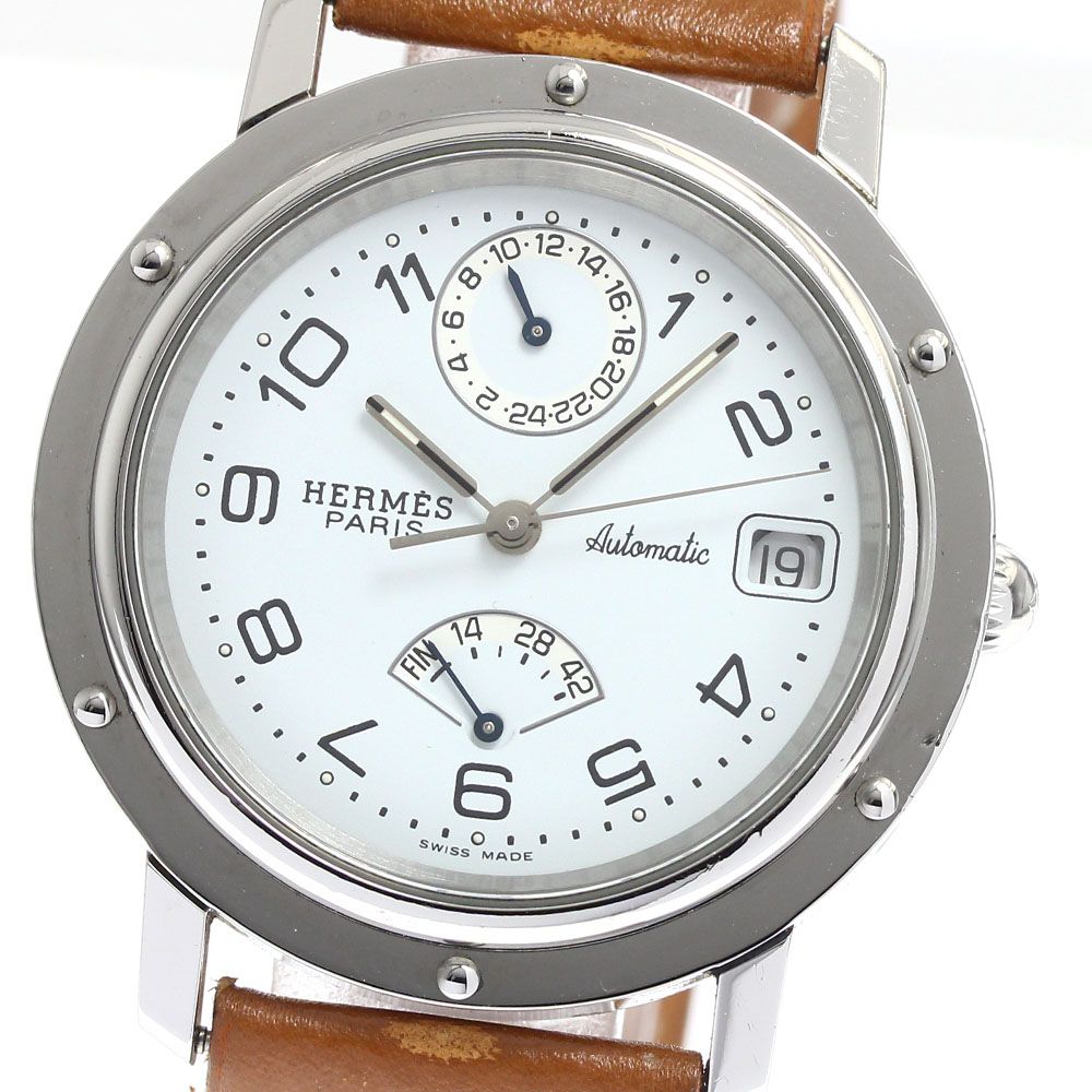 エルメス HERMES CL5.710 クリッパー GMT パワーリザーブ デイト 自動