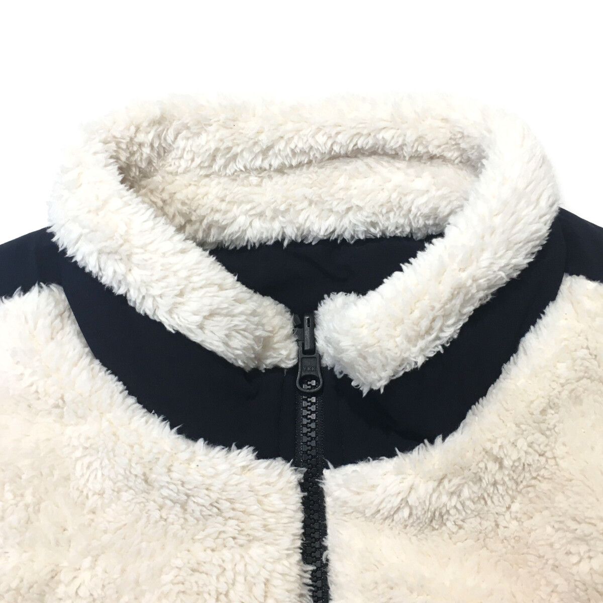 VIVA HEART - coco 中古 ビバハート VIVA HEART メンズ ベスト 50(L) 白×紺 ホワイト リバーシブル ボア 中綿入り ダブルジップ 中古 メンズ ビバハート VIVA HEART ベスト 50(L) 白×紺