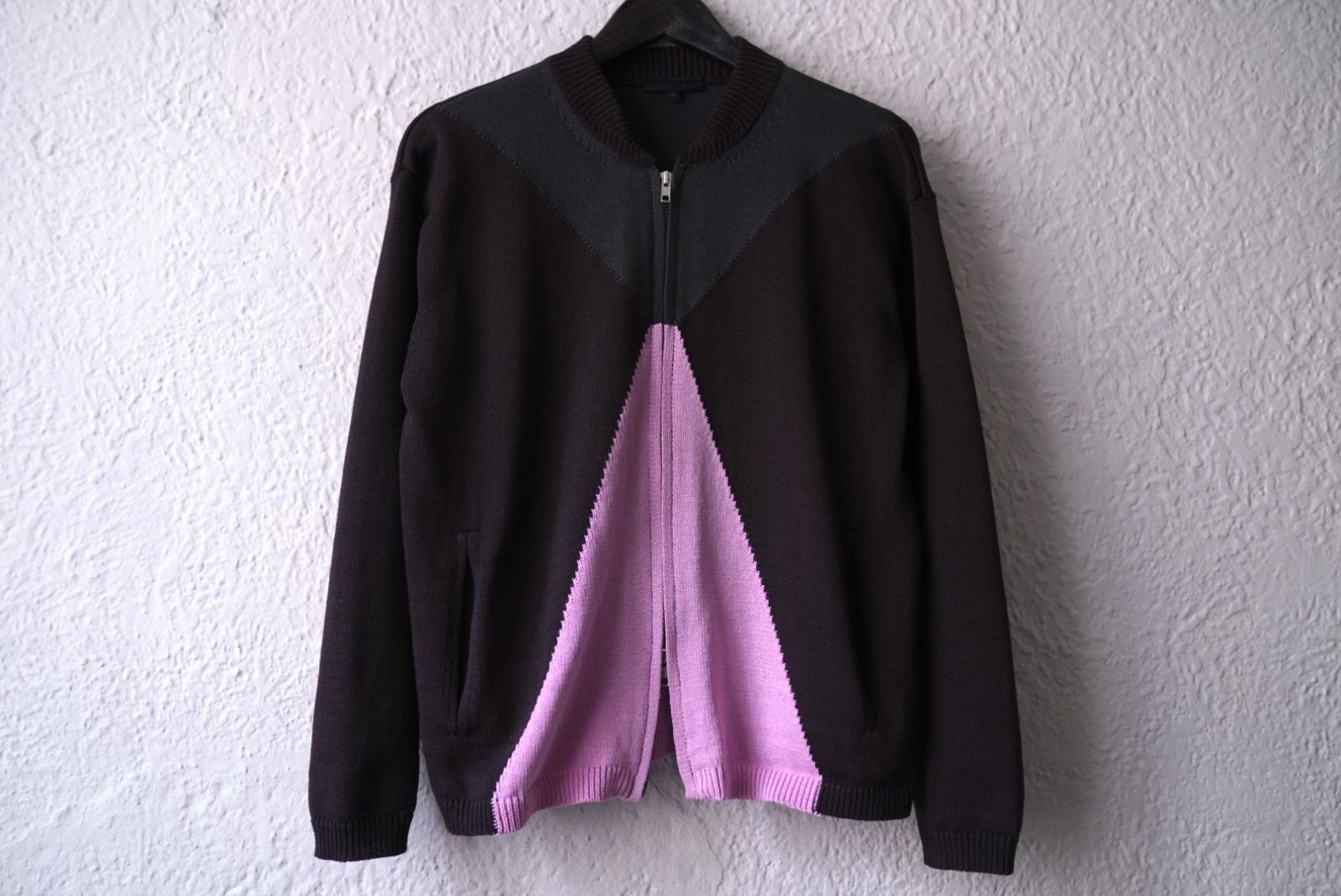 トップス 22AW KNITTED TIGHT BLOUSON Omar Afridi 22AW KNITTED TIGHT BLOUSON ジップアップニットブルゾンジャケット