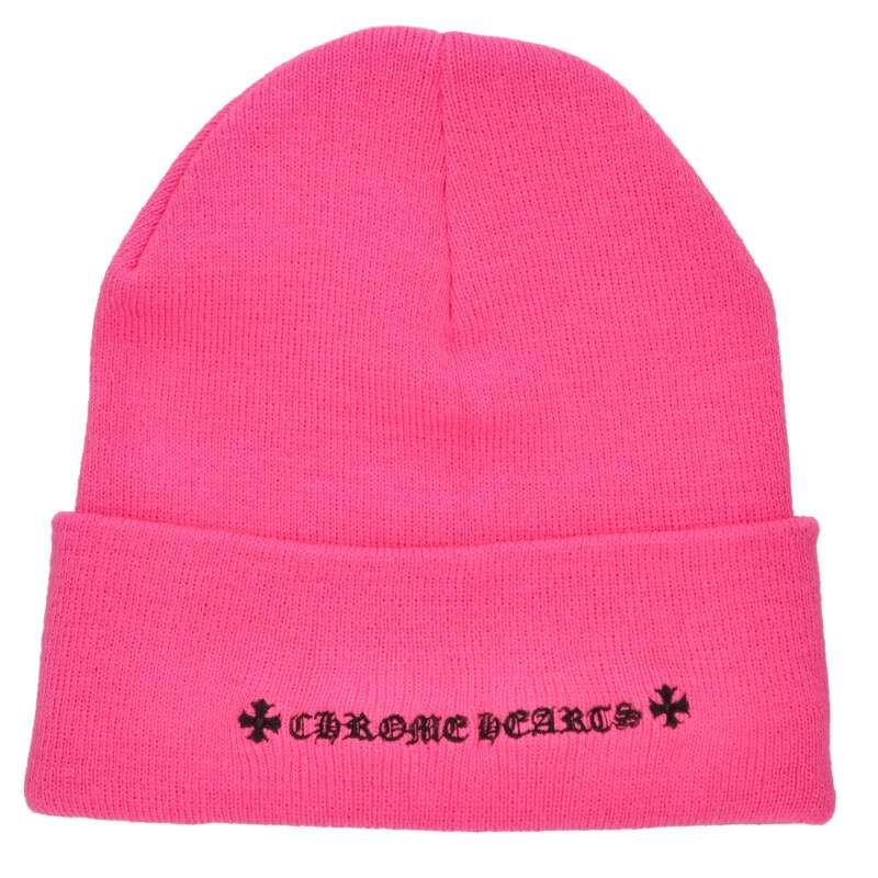 クロムハーツ　ウォッチ キャップ ビーニー ピンク CHROME HEARTS（クロムハーツ）WOOL WATCH CAP ウールワッチキャップ