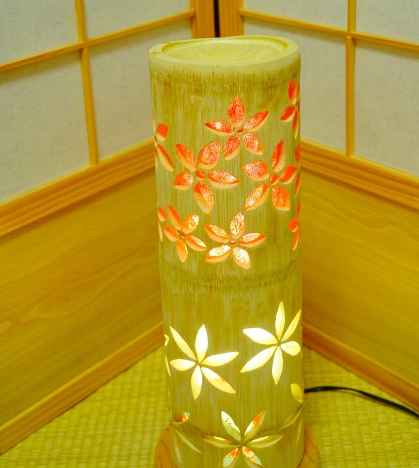 2024 ◇全面彫◇竹灯り・竹あかり・竹灯籠 ～～ 癒しの灯り 華衣ライン