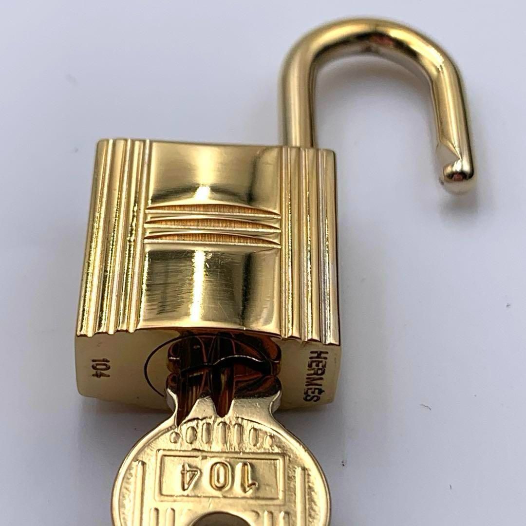 HERMES エルメス カデナ 104番 ゴールド 24Kメッキ 鍵付き