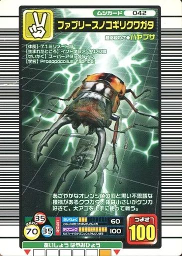 中古】ムシキング 042：ファブリースノコギリクワガタ - メルカリ