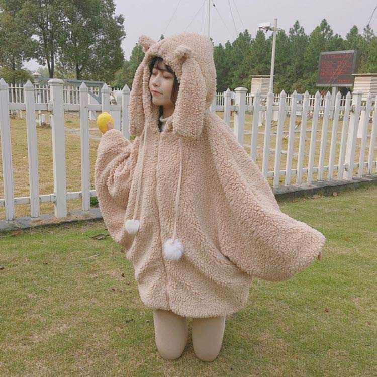 激レア！ピコチューもこもこパーカー もこもこパーカー ボアパーカー ジャケット ふわふわ うさぎ耳