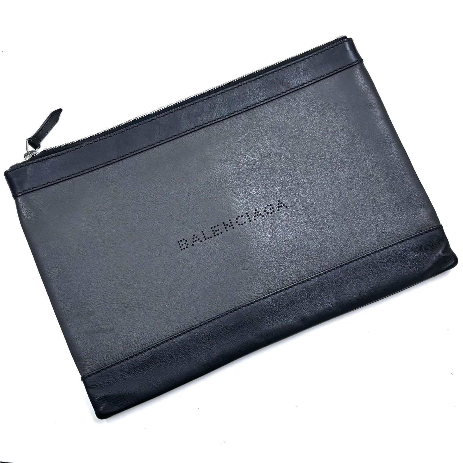 美品⭐️バレンシアガ BALENCIAGA】 ネイビークリップM 373834