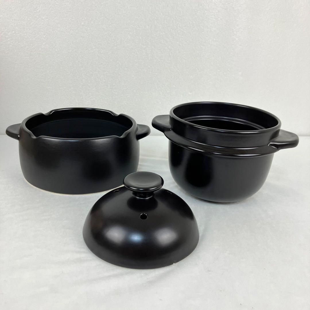 クリヤマ 黒樂 かまどご飯釜（大） 1〜4号 蓄熱炊き 土鍋圧釜 WA-100 クリヤマ 黒樂 かまどご飯釜（大）1〜4号 蓄熱炊き 土鍋圧釜 WA