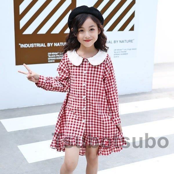 子供服 ワンピース キッズ 長袖 子供ドレス dress 女の子 春秋 シャツ