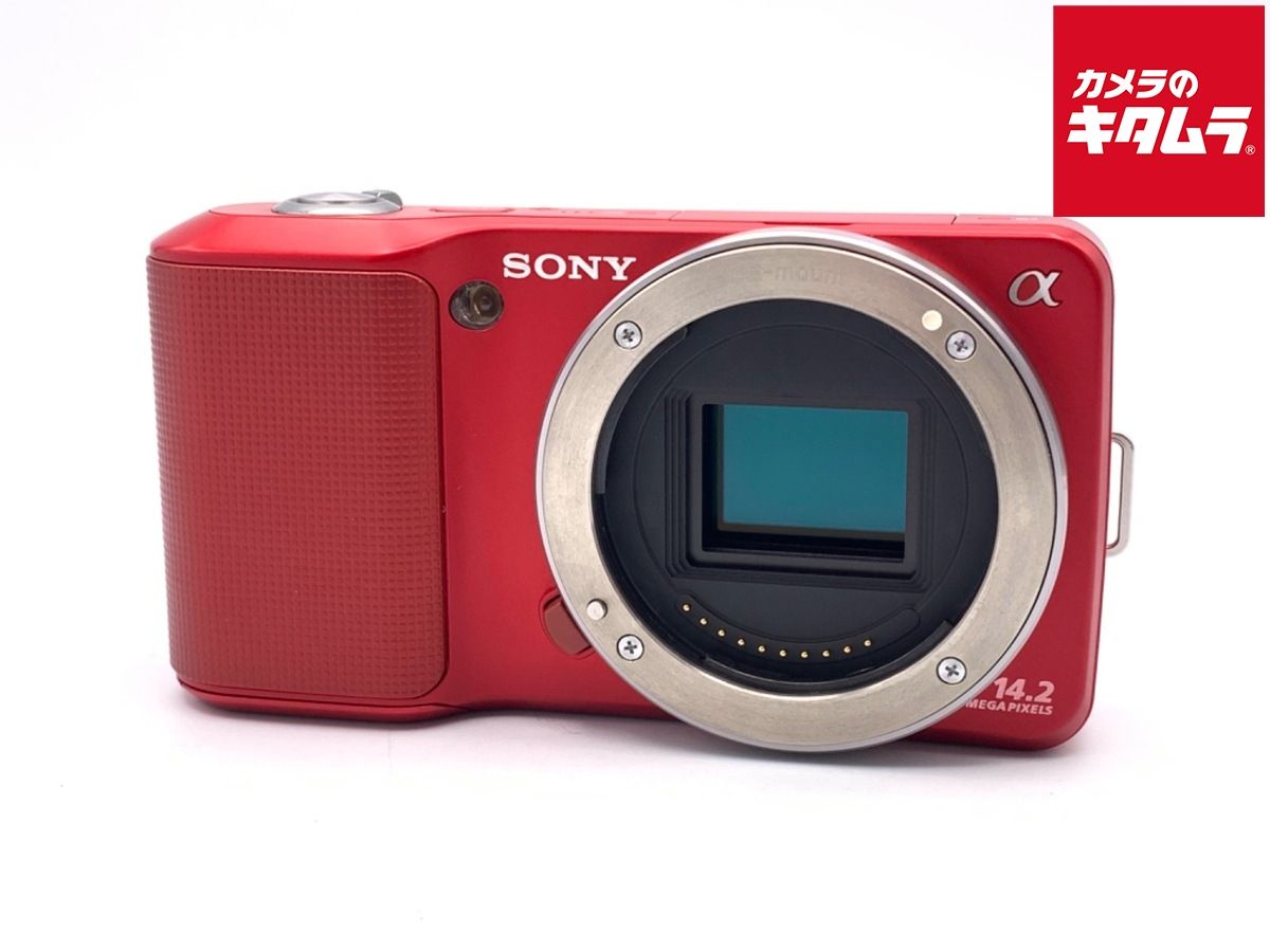 並品 ソニー α NEX-3 ボディ レッド