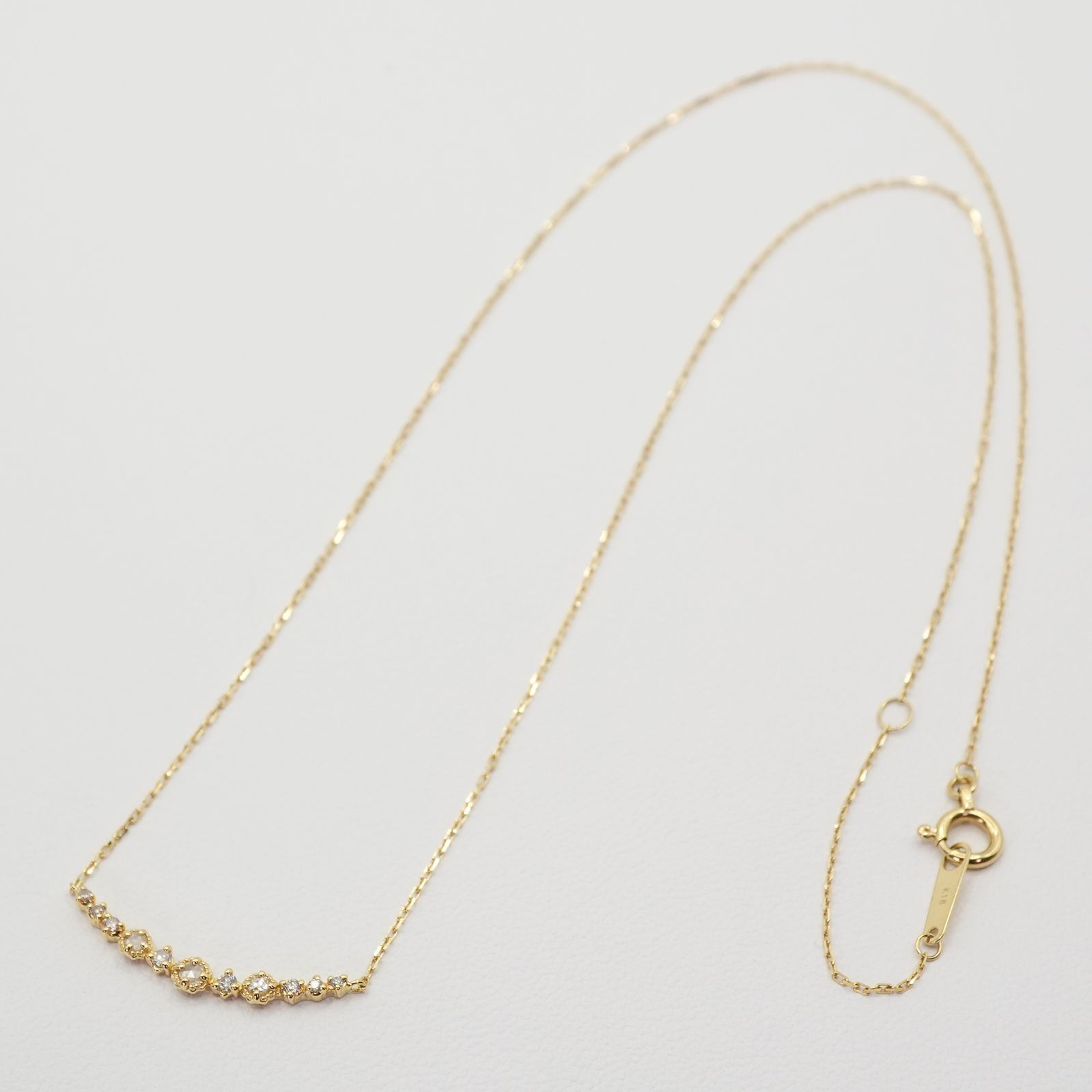 美品 アガット 限定 ネックレス K18 ダイヤ 2017/24-4341 - メルカリ