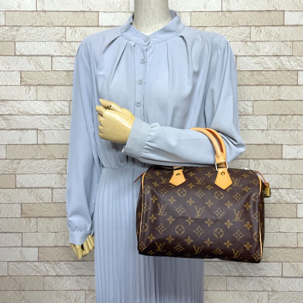 LOUIS VUITTON ハンドバッグ モノグラム スピーディ25 ブラウン 【公式