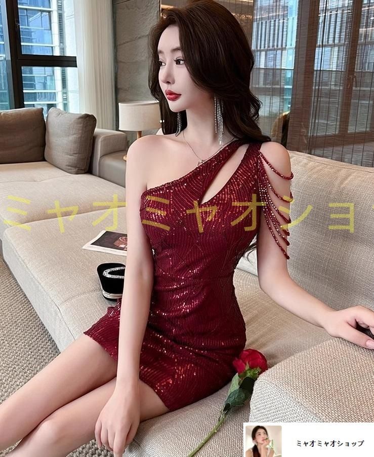 新品・未使用】キャバドレス ワンショルダー タイト パーティー/クラブ