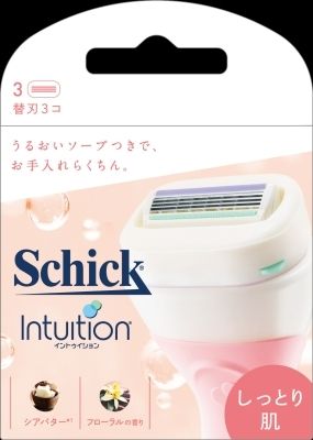 まとめ買い-12点セット イントゥイション しっとり肌 替刃 ３コ入 シック Schick 女性用カミソリ