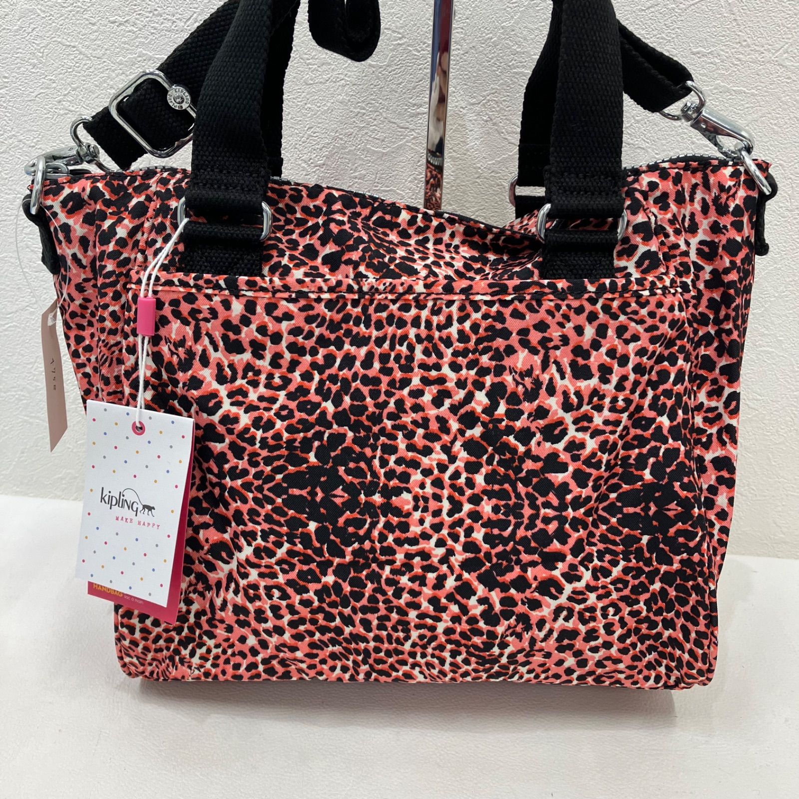 4758 良品 Kipling キプリング タグ付き 2way ハンドバッグ トート 
