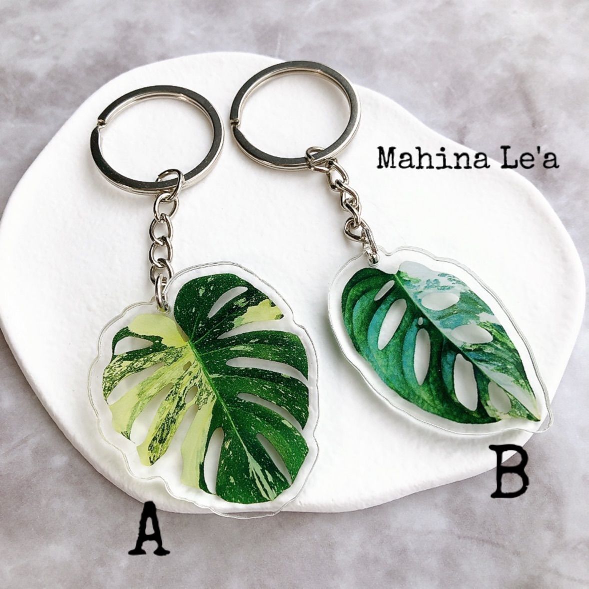 班入り モンステラ キーホルダー ハワイアン雑貨 Hawaiian雑貨 夏