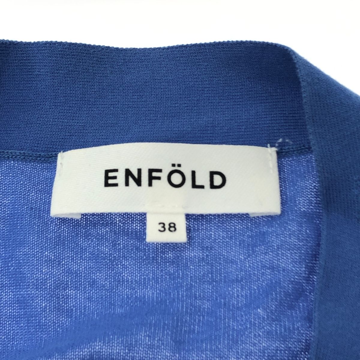 enfold ヘキサゴンシャツ 38 ブルー enfold ヘキサゴンシャツ 38 ブルー
