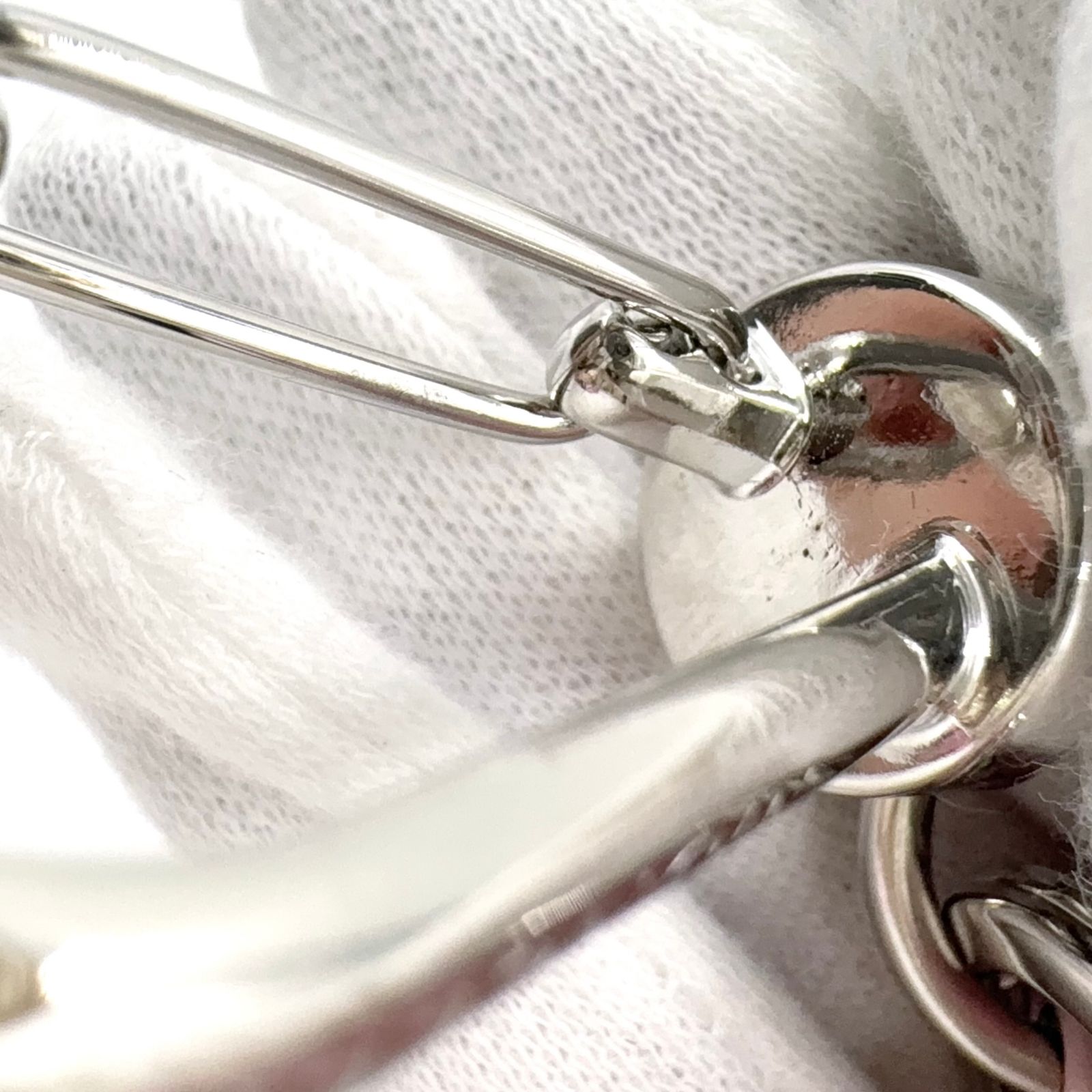 レザー×メタル ピンク