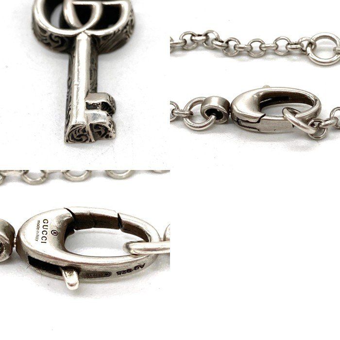 ☆GUCCI グッチ ダブルGキー アラベスク ネックレス ag925