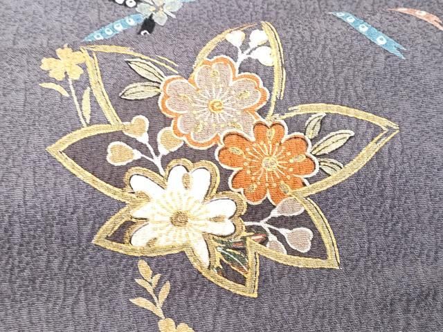 平和屋着物□上質な小紋 花間道 暈し染め やまと誂製 正絹 逸品 未使用  