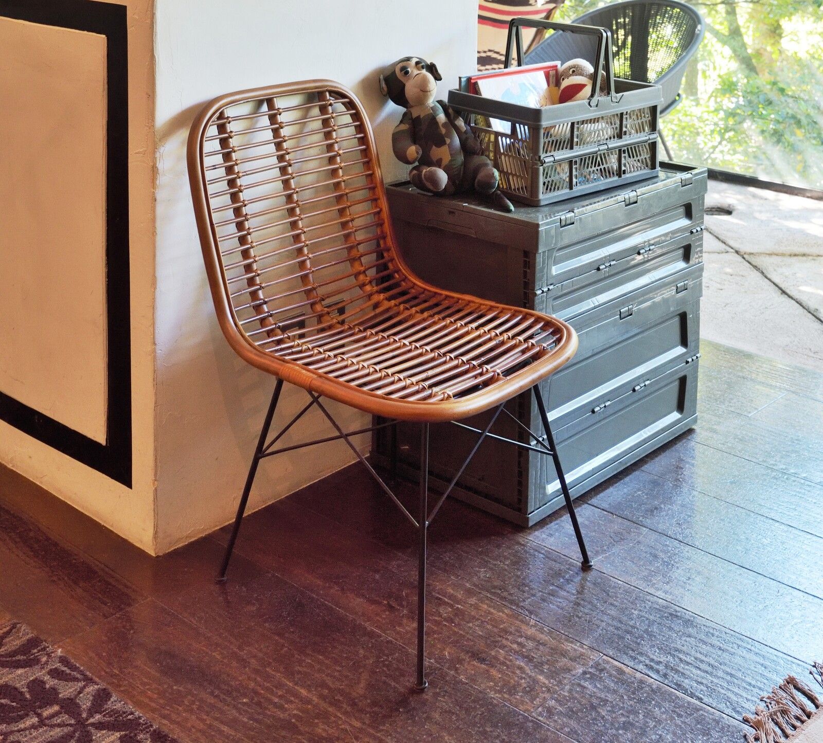 ♪［2脚セット］ラタンで作った おしゃれな ダイニングチェア カフェ