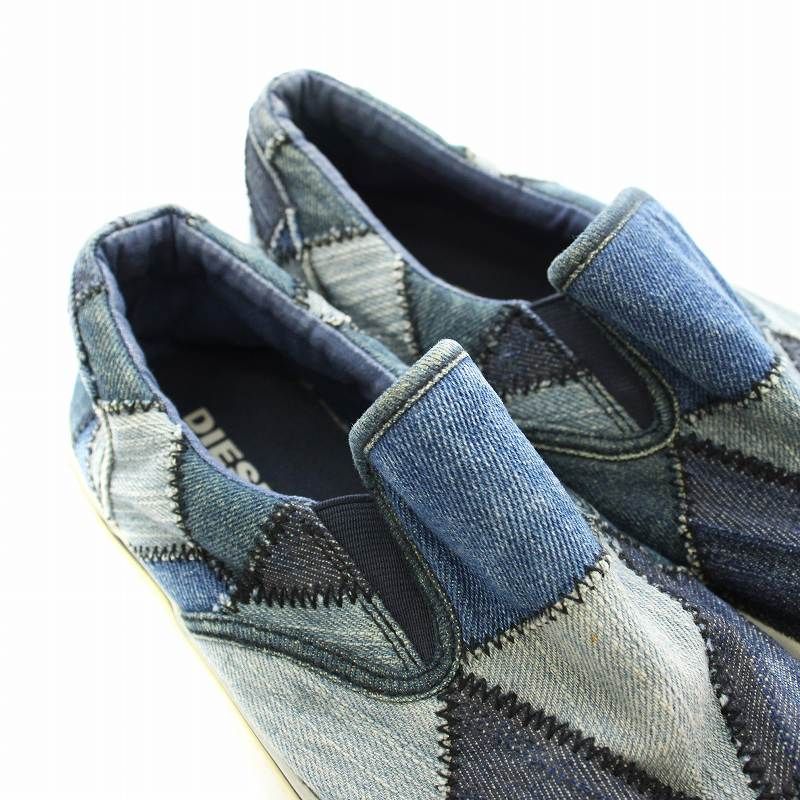 DIESEL デニム パッチワーク スリッポン ディーゼル DIESEL VANSIS W スリッポン デニム パッチワーク
