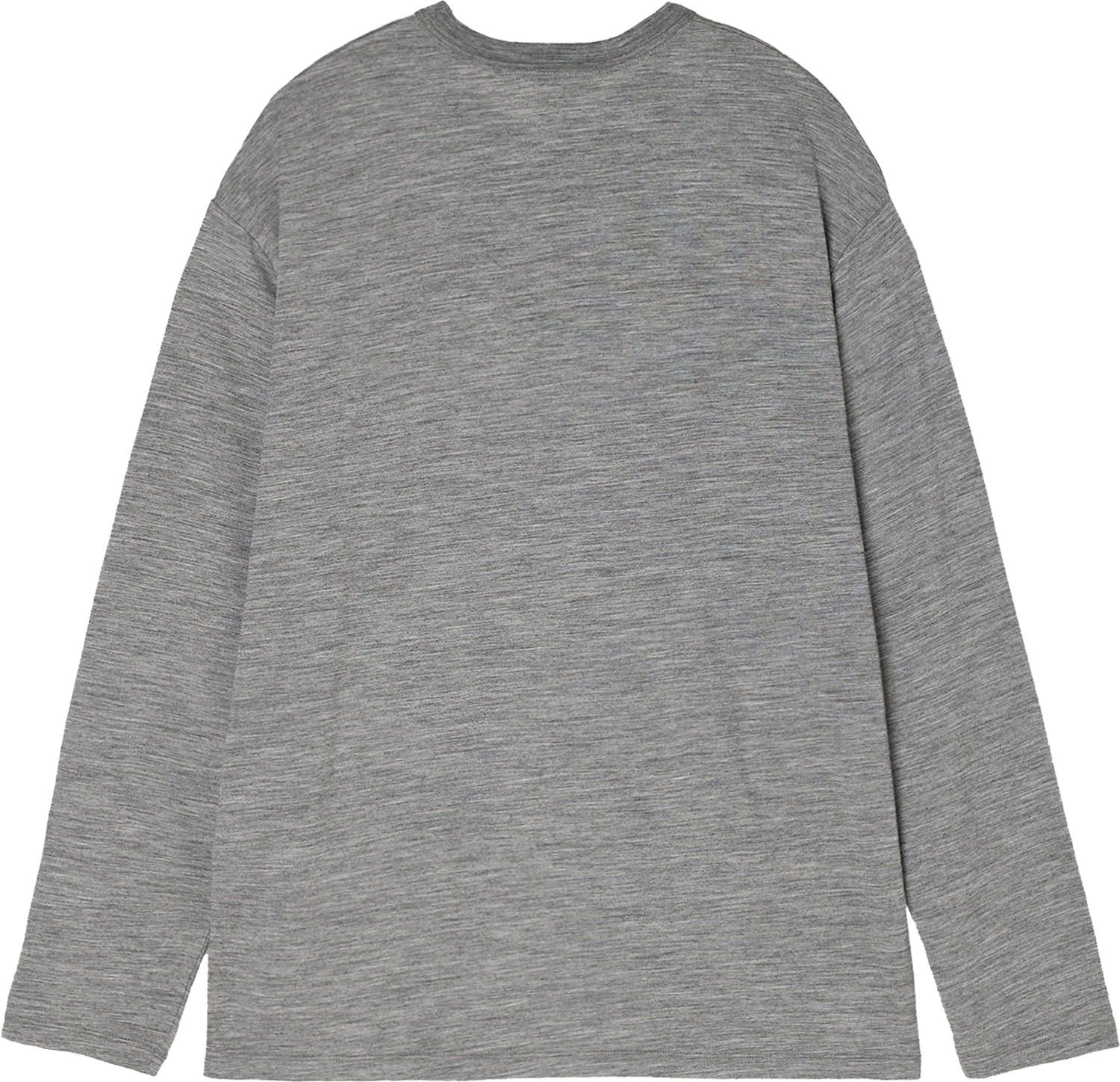 アイスブレーカーicebreaker アウトドア メリノ 150 ロングスリーブ ポケット ティー IB0A57DB 13 グリッドストーンヘザー