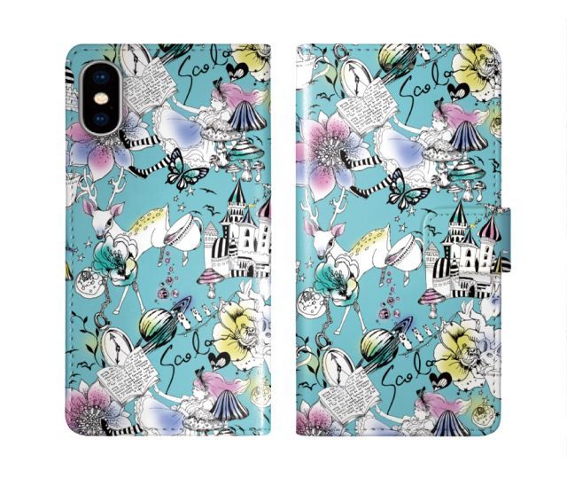 [iPhone15 Plus] iPhone15 ケース スカラー スマホケース 手帳型 iPhone16 ケース iPhone 16 15 14 13 SE 第3世代 第2世代 スマホカバー 全機種対応 手帳 ScoLar 女の子 フラワー チョウ シカ メ