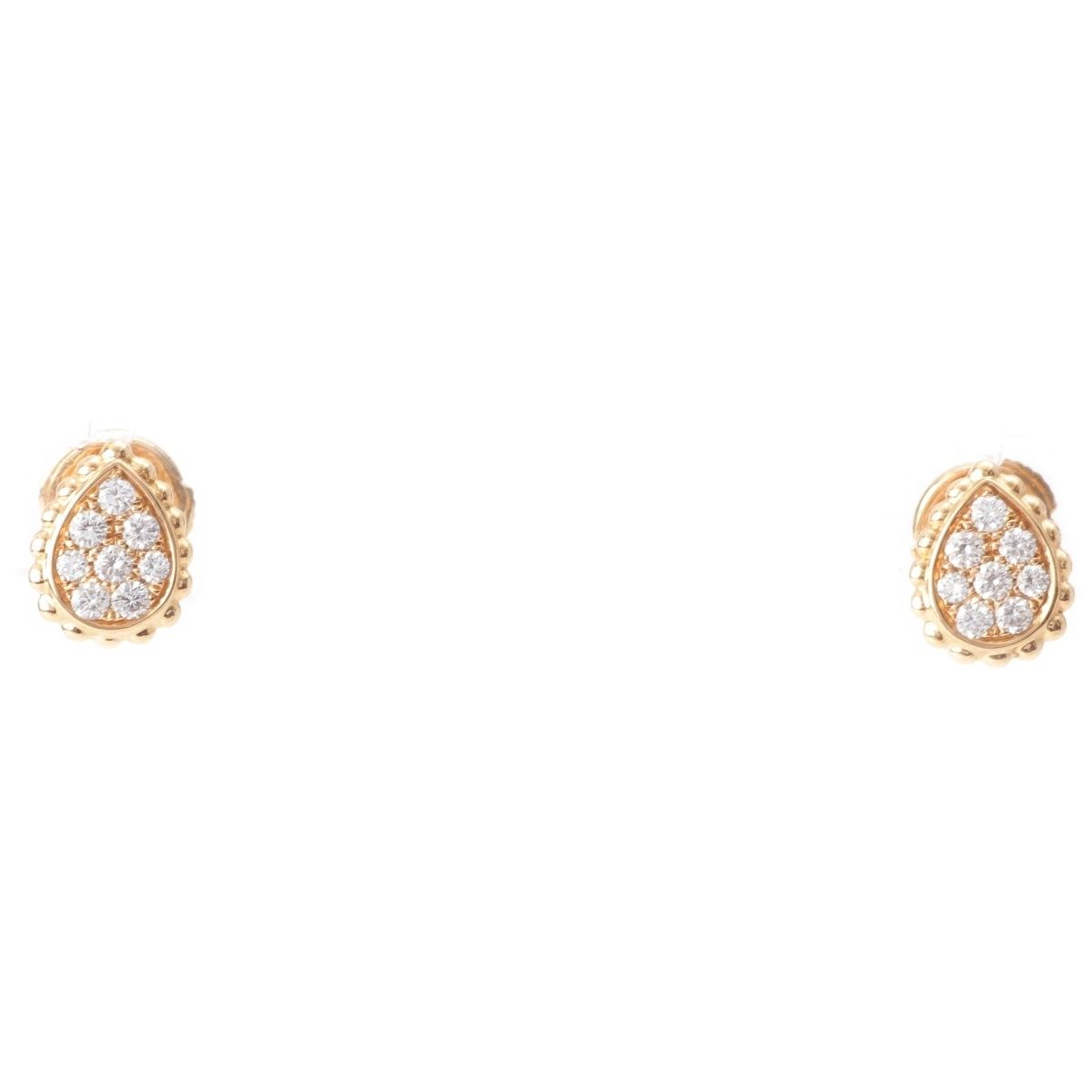 美品　ブシュロン セルパンボエム エクストラスモール ダイヤ ピアス　YG BOUCHERON - ブシュロン セルパンボエム ダイヤ ピアス XS