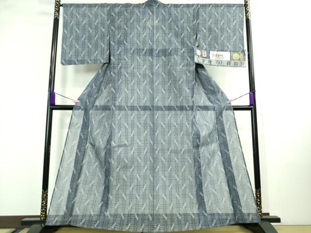 平和屋着物 上 夏物 本場琉球絣 夏琉球 手おり 知念幸助 証紙付き DZAA9901kh5