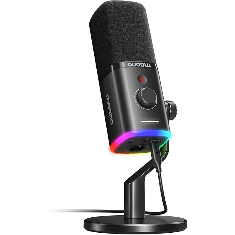 MAONO XLR|USB ゲーミングマイク ノイズキャンセリング PCマイク ポッドキャスト ストリーミング用 ダイナミックマイク ミュートボタン 単一指向性 YouTube 録音 ボイスチャット ライブ配信 ゲーム実況に PD100X ブランク 1