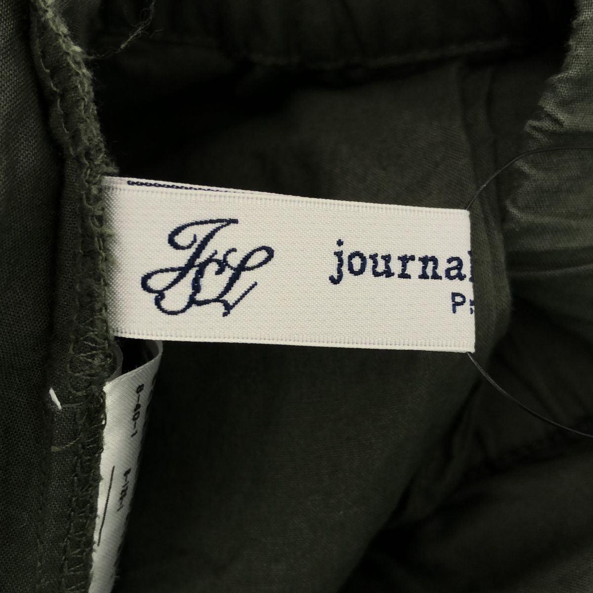 JOURNAL　STANDARD　LUXE　ジャーナルスタンダードラックス　22/SS　22-030-440-0090-1-0　ポプリン イージーパンツ　ワイドテーパードパンツ　カーキ