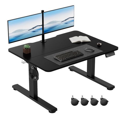 美品自動昇降デスク(Ergomaker 110-60電動調整可能パソコンデスク) Ergomaker 昇降デスク 110*60CM電動昇降デスク 高さ調節デスク 電動