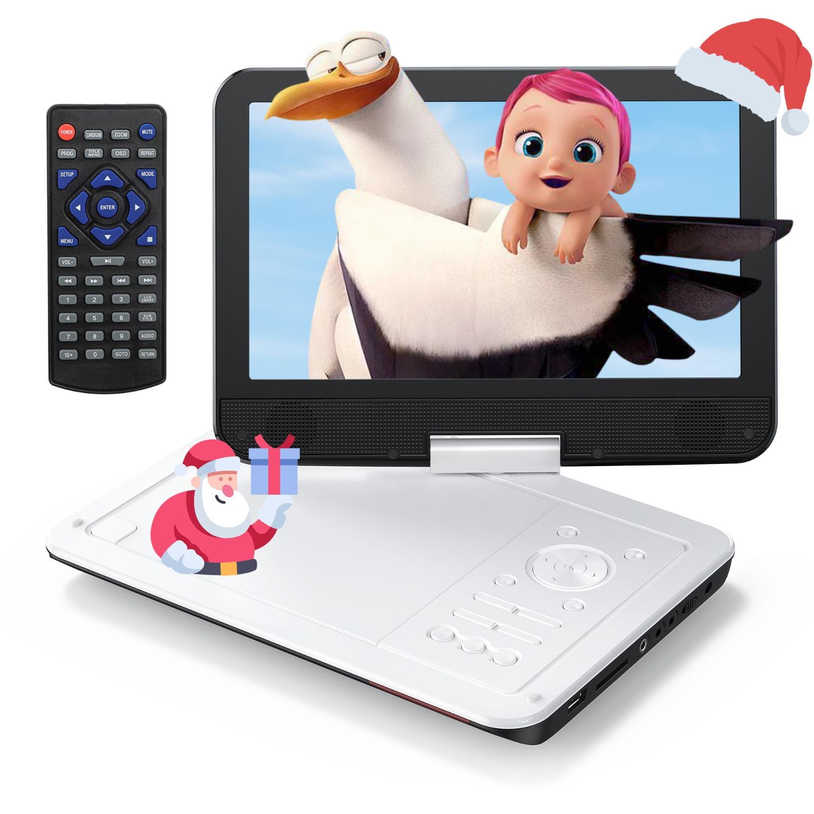 14インチ ポータブル dvdプレーヤー リージョンフリー TV同期可能