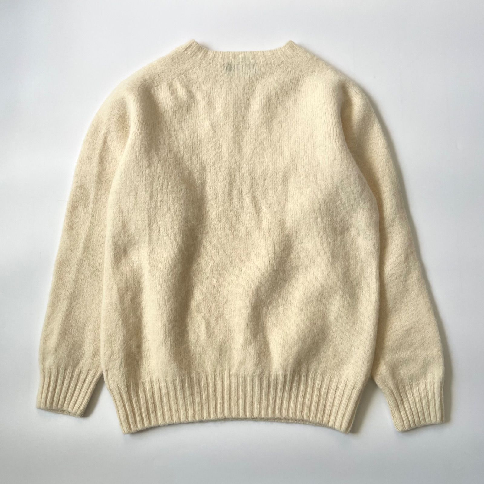 SHIPS × Harley of Scotland / PURE NEW WOOL SADDLE SHOULDER CREW NECK SWEATER