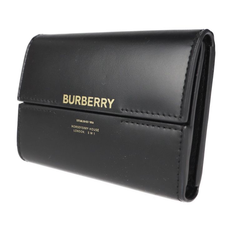 BURBERRY バーバリー 三つ折り財布 8011472 レザー ブラック