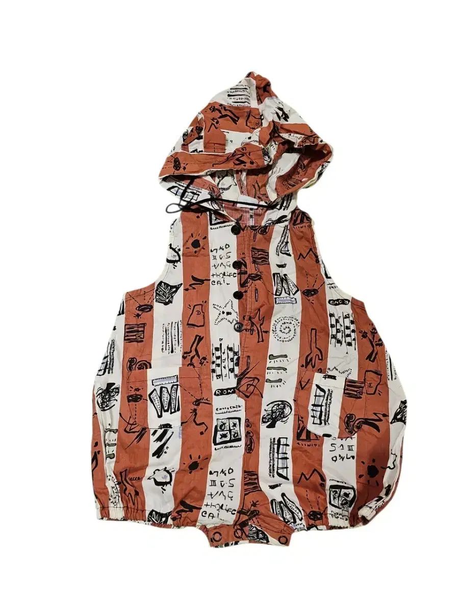 トゥイーン フード ロンパー 80