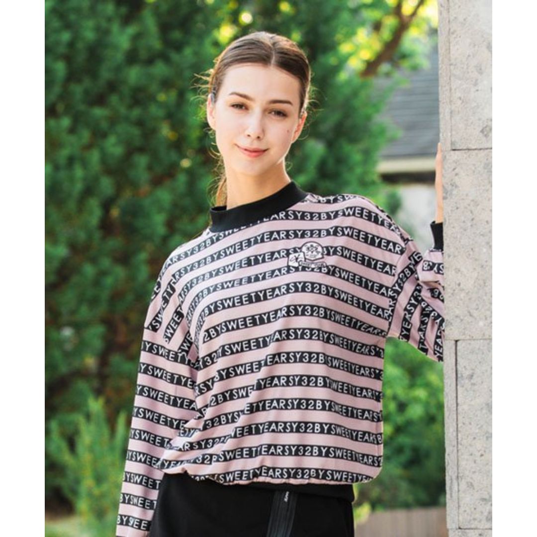 SWEET YEARS 32モックネック長袖L レディースゴルフウェア SY32 BY SWEETYEARS レディース長袖ゴルフモックネック M SY32 by