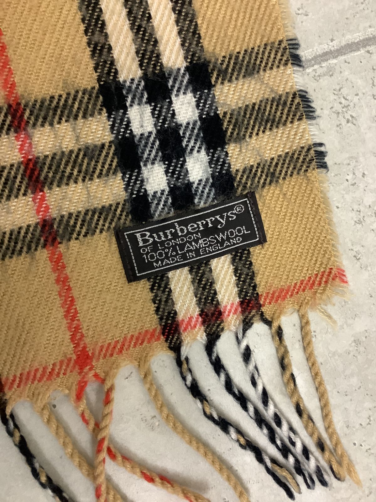 Burberrys チェック柄マフラー ウール100% Burberry チェック柄 ウール