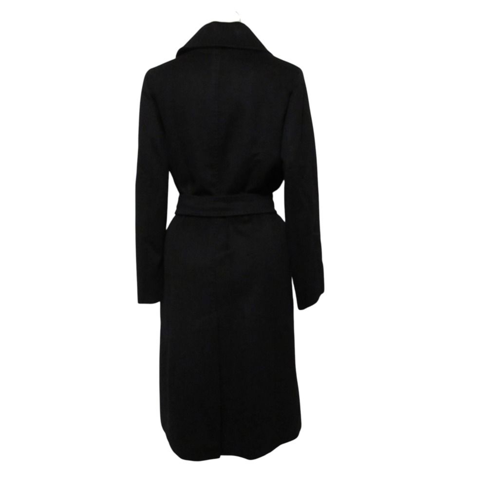 【美品】MaxMara 高級ロングベルテッドコート 28万 ブラック 9016035106013-a-