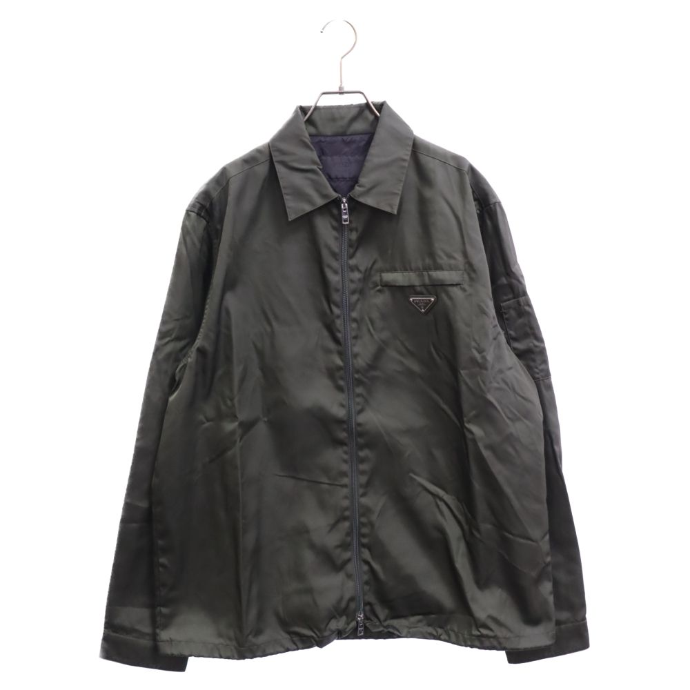 PRADA (プラダ) 21AW Re-Nylon Shirt リナイロン ジップアップ ジャケット カーキ SC502 S201 I18 - メルカリ