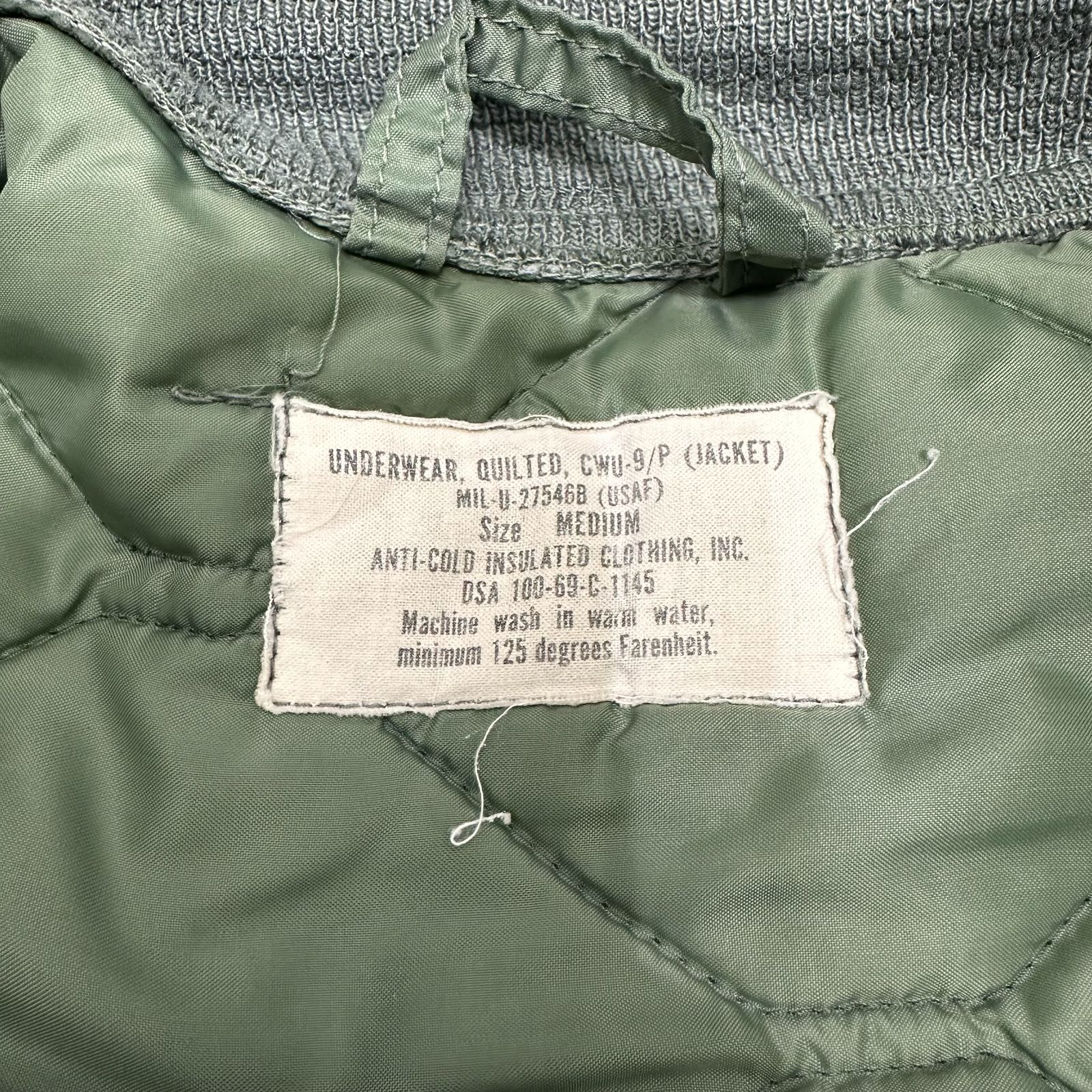 60's USAF U.S.AIR FORCE CWU-9/P ライナージャケット キルティング 69