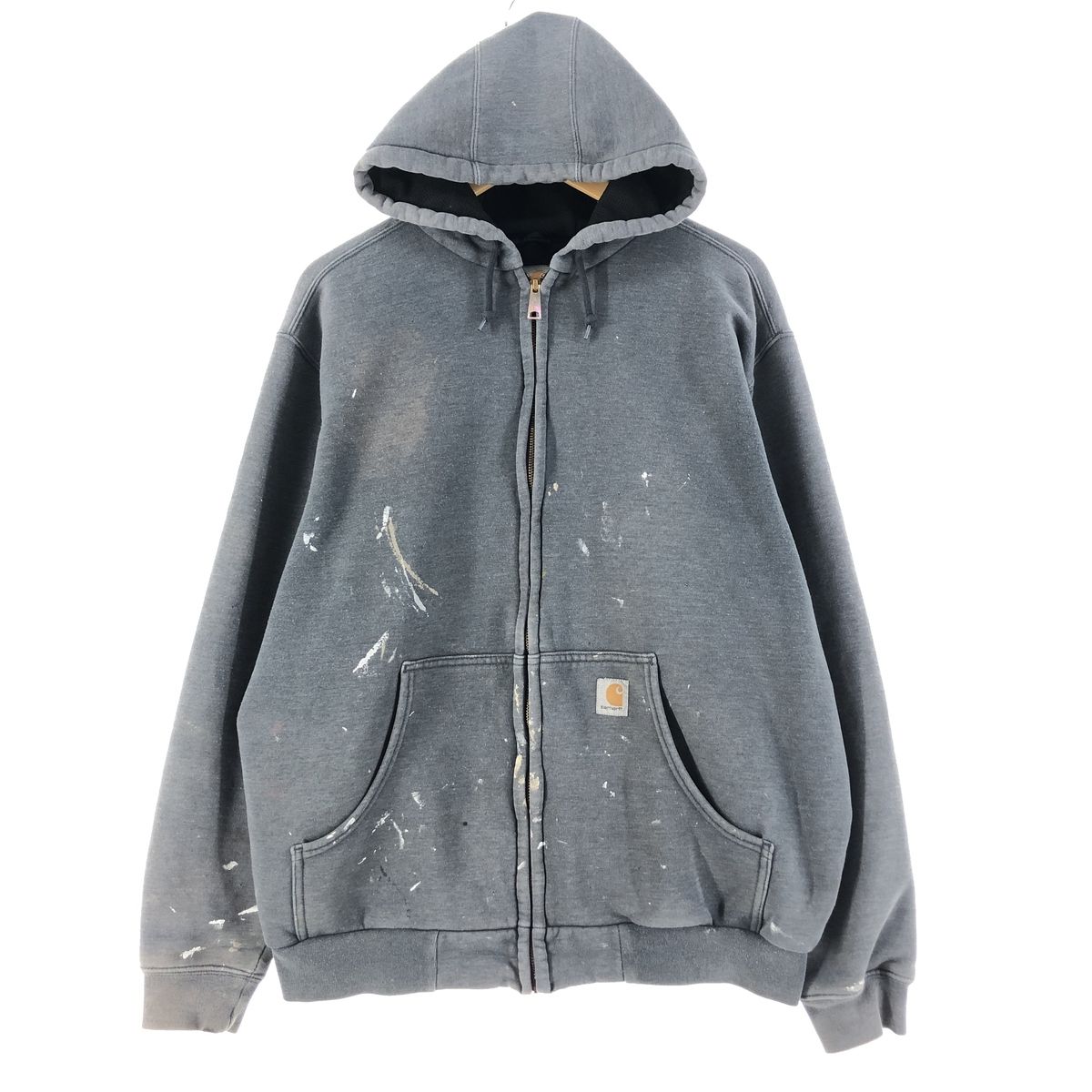 古着 カーハート Carhartt ペイント スウェットフルジップパーカー  