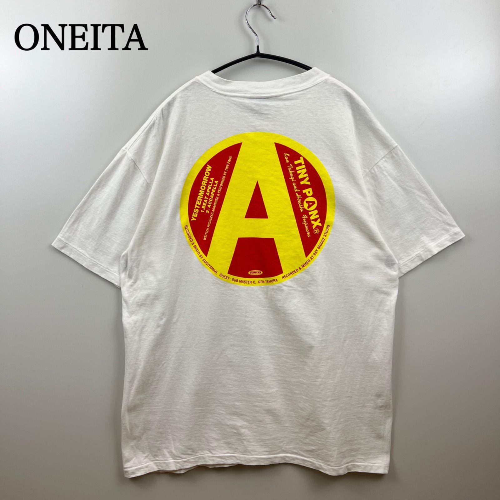 ONEITA 90s special TINYPAX print Tee L オニータボディ タイニー 