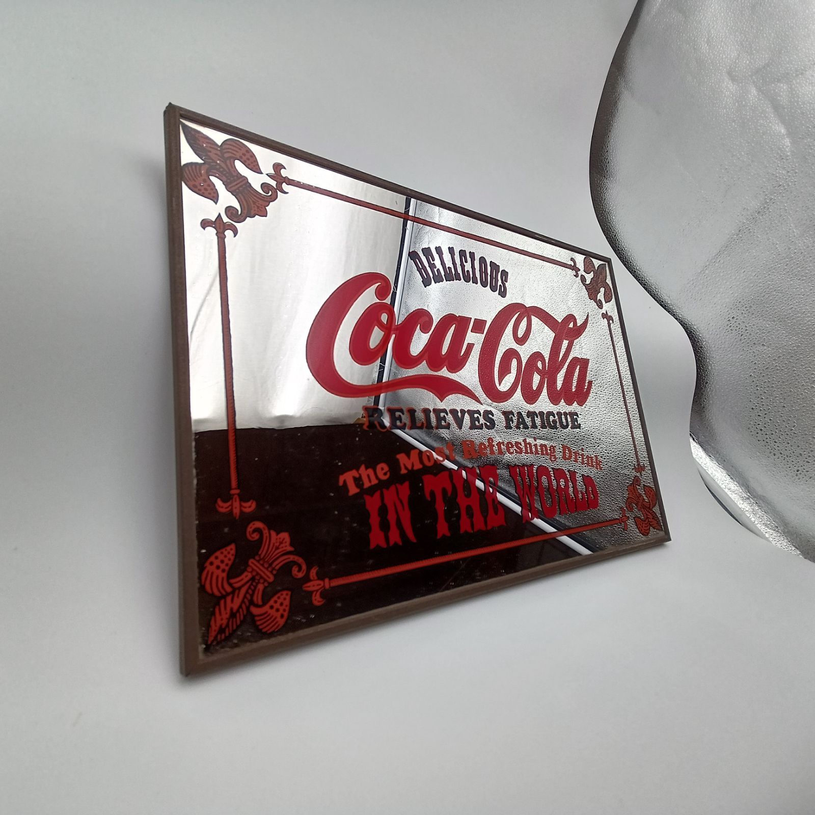 コカ・コーラ パブミラー 45.5cmX30cm 壁掛け 鏡 レトロ