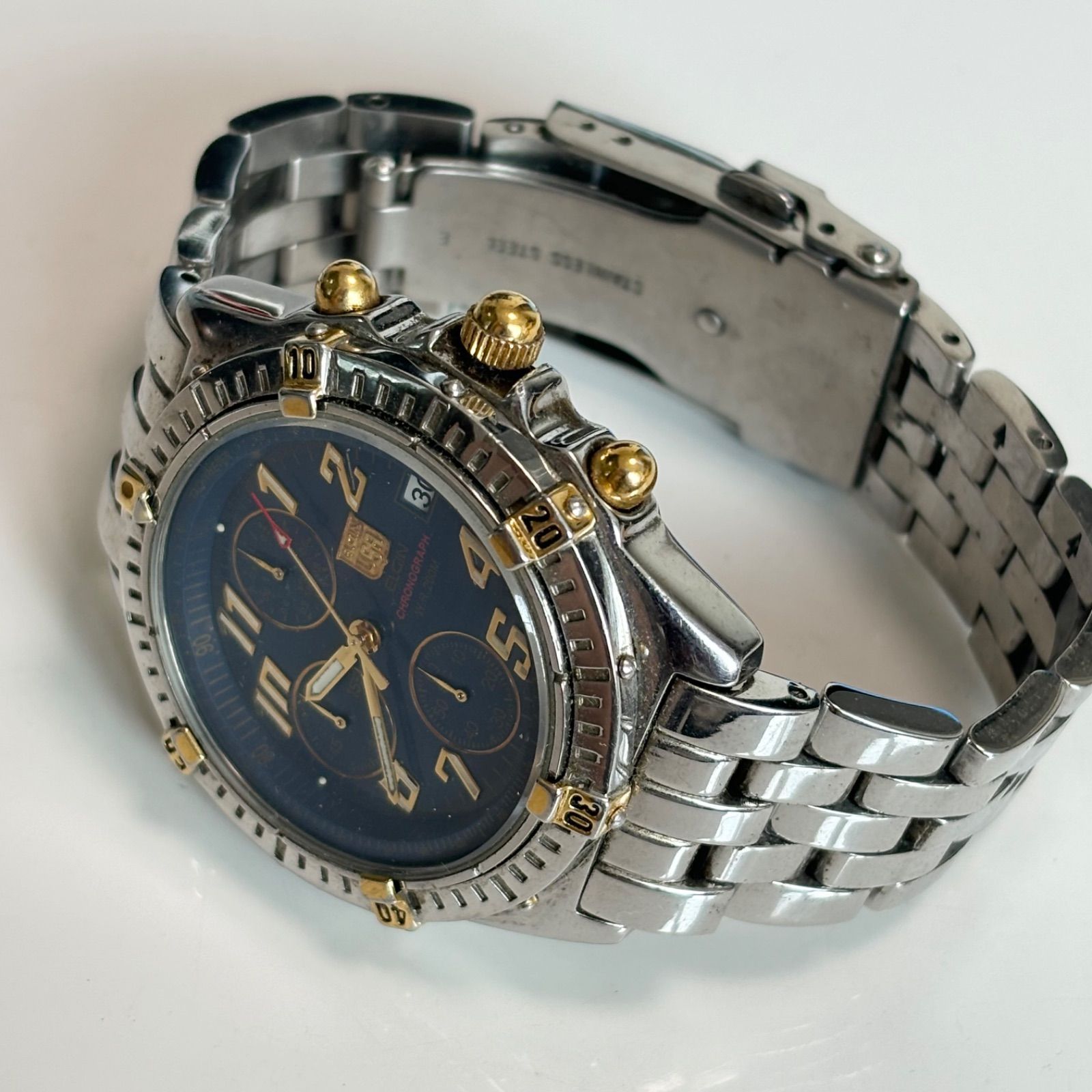 14692 ELGIN エルジン クロノグラフ FK1059 メンズ腕時計 エルジン 