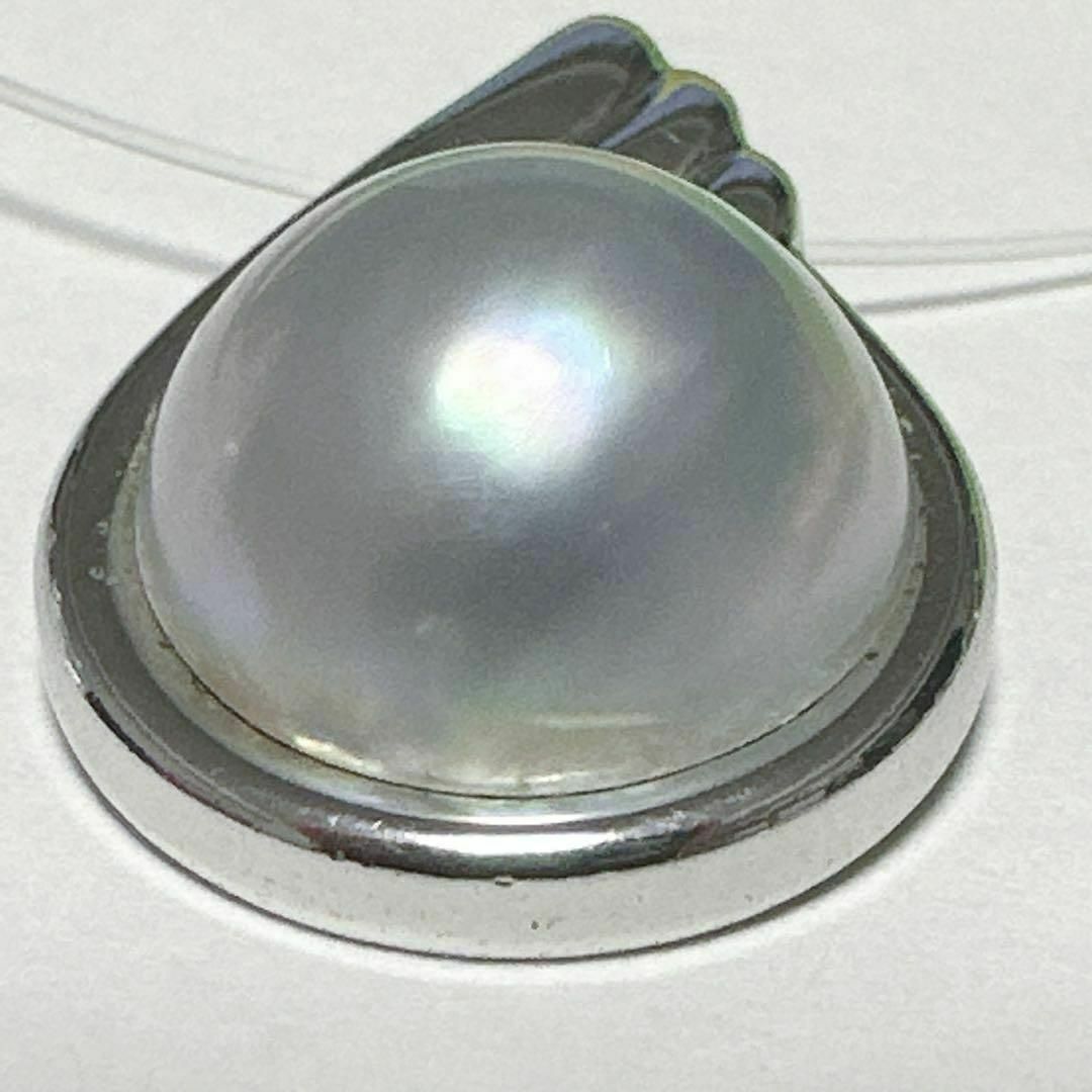 TASAKI タサキ ペントップ チャーム シルバー マベパール約13.3mm 