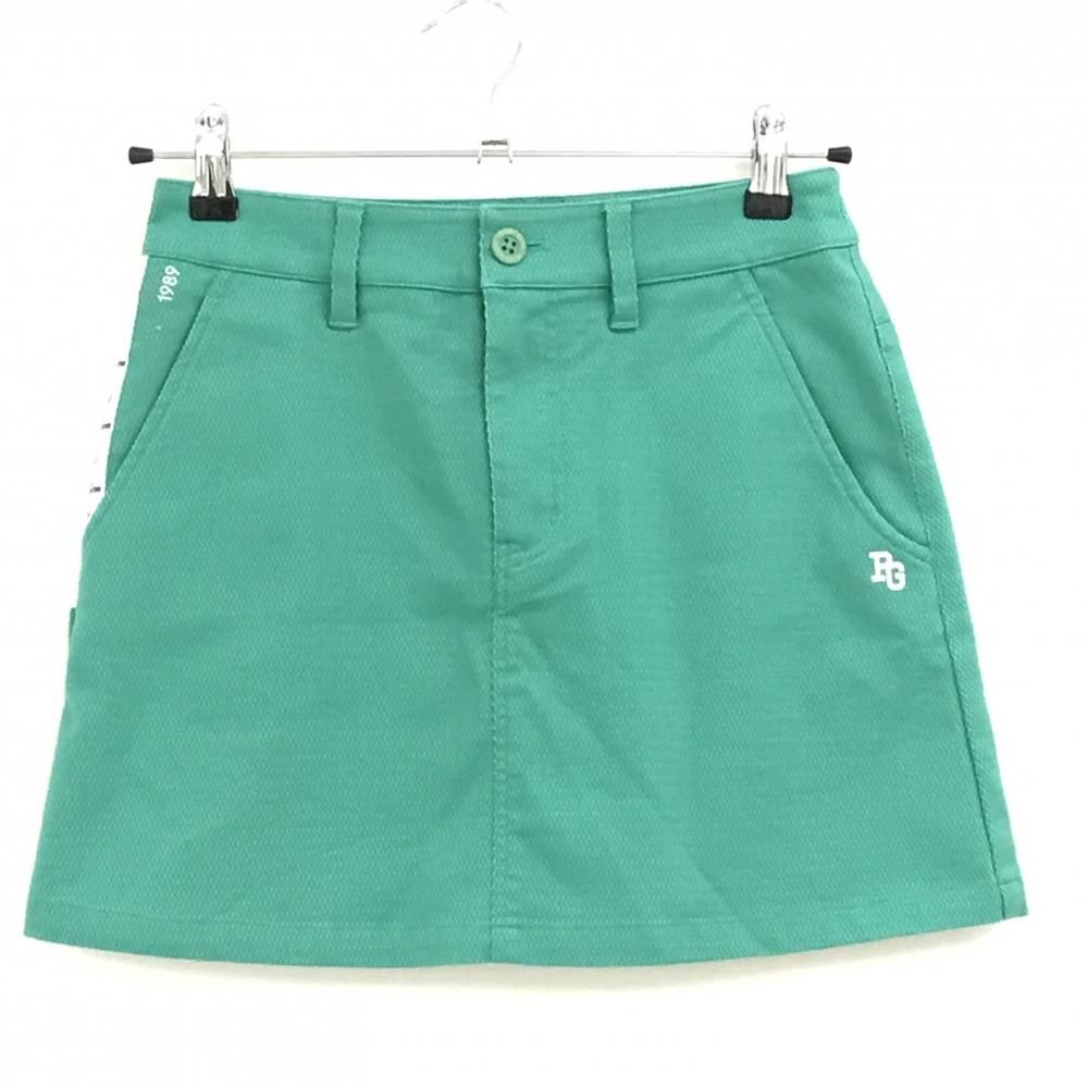 超 パーリーゲイツ スカート グリーン 総柄織生地 ストレッチ レディース 00 XS ゴルフウェア モデル PEARLY GATES