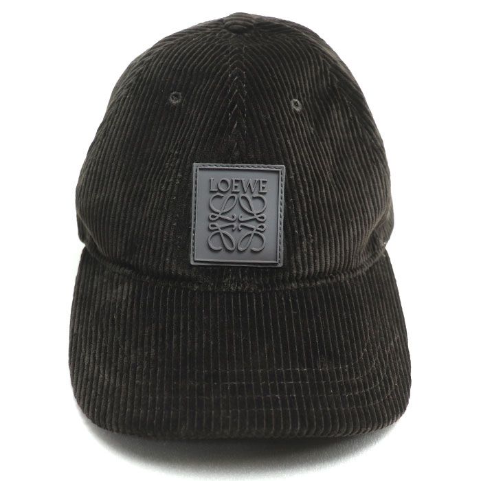 LOEWE ロエベ アナグラム パッチキャップ キャップ ダークブラウン K820358X22 ONE SIZE コーデュロイ ユニセックス
