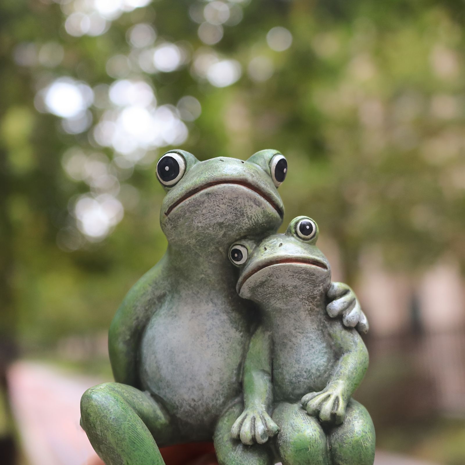 木製親子カエル　置物 親子カエル置物 親子カエル 置物
