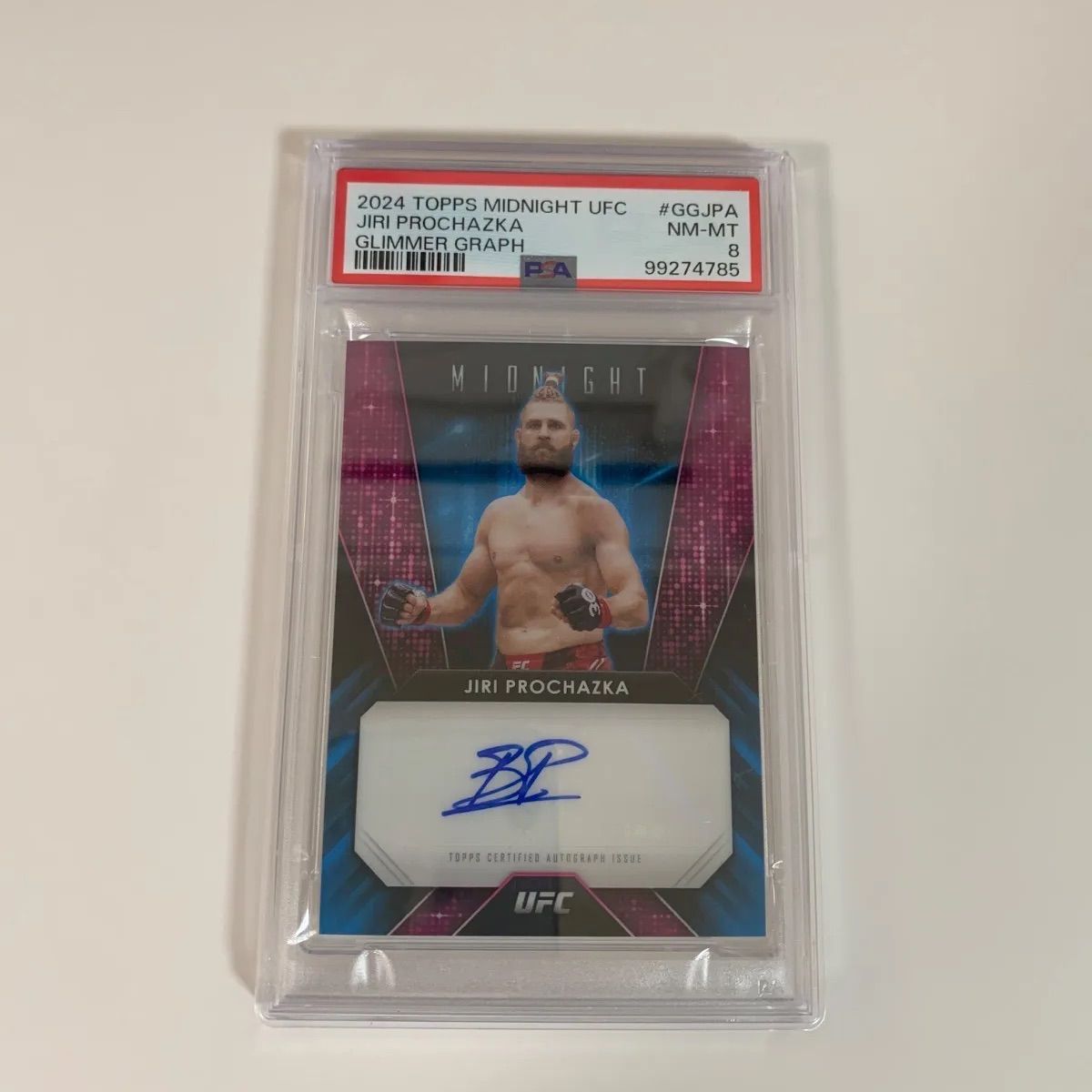 PSA8 イリー プロパースカ|直筆サイン|2025 TOPPS MIDNIGHT UFC|JIRI PROCHAZKA